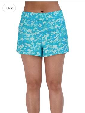 Spyder Turquoise Blue Camo Athletic Shorts